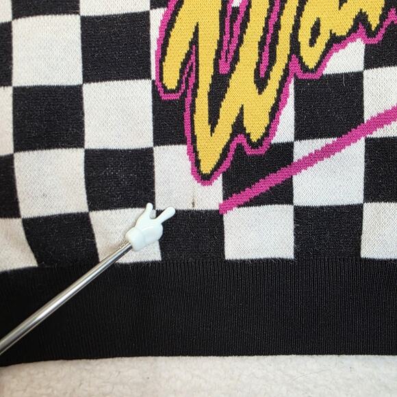 Dressed in LaLa Womens Oversize Sweater S/M Grand Prix POWERFUL WOMAN Thick Knit - Picture 5 of 9